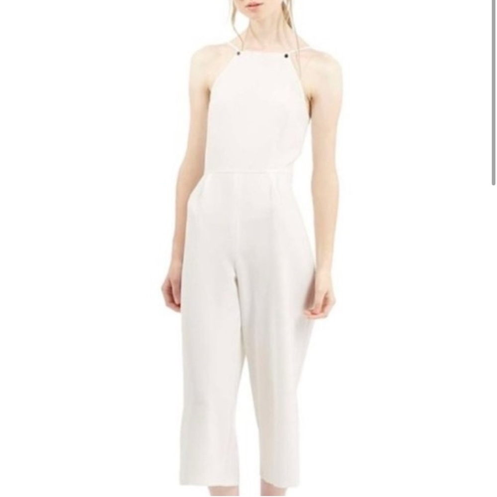 TOPSHOP White Halter Jumpsuit